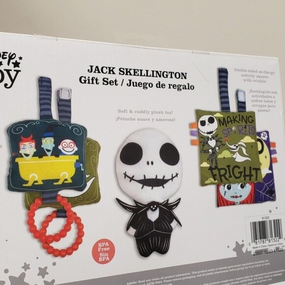 Disney Baby Nightmare Before Christmas Jack Skellington Gift Set Rattle Plush - Picture 5 of 7